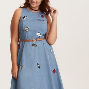 Torrid Chambray Patch Dress